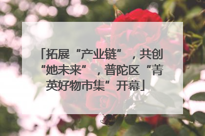 拓展“产业链”，共创“她未来”，普陀区“菁英好物市集”开幕