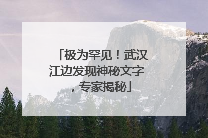 极为罕见！武汉江边发现神秘文字，专家揭秘