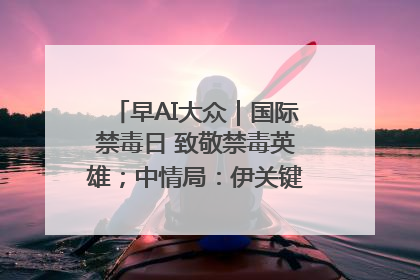 早AI大众｜国际禁毒日 致敬禁毒英雄；中情局：伊关键核设施被摧毁