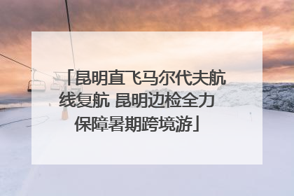 昆明直飞马尔代夫航线复航 昆明边检全力保障暑期跨境游