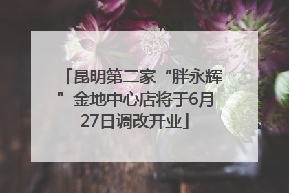 昆明第二家“胖永辉”金地中心店将于6月27日调改开业