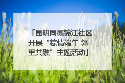 昆明同德锦江社区开展“粽情端午 邻里共融”主题活动