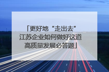 更好地“走出去” 江苏企业如何做好这道高质量发展必答题