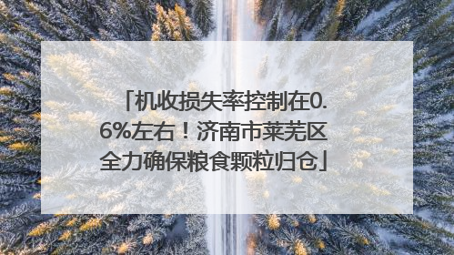 机收损失率控制在0.6%左右！济南市莱芜区全力确保粮食颗粒归仓