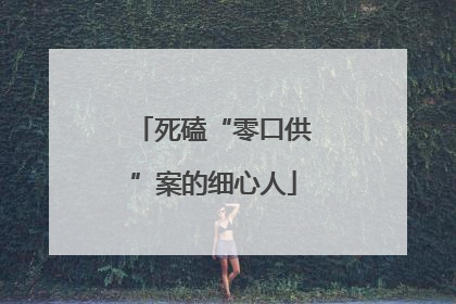 死磕“零口供”案的细心人
