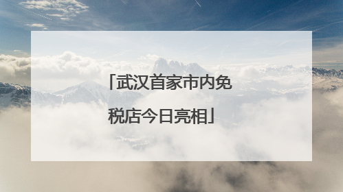 武汉首家市内免税店今日亮相