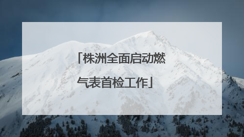 株洲全面启动燃气表首检工作