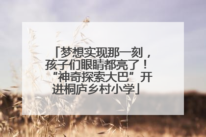 梦想实现那一刻，孩子们眼睛都亮了！“神奇探索大巴”开进桐庐乡村小学