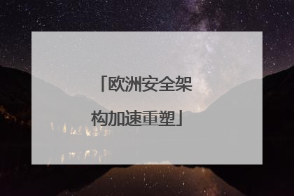 欧洲安全架构加速重塑