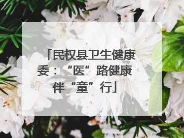 民权县卫生健康委：“医”路健康伴“童”行