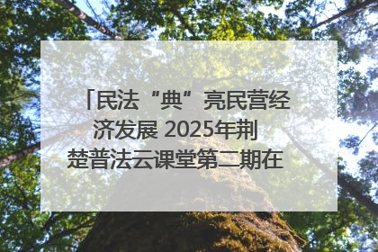 民法“典”亮民营经济发展 2025年荆楚普法云课堂第二期在武汉客厅开讲