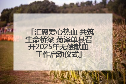 汇聚爱心热血 共筑生命桥梁 菏泽单县召开2025年无偿献血工作启动仪式
