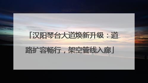 汉阳琴台大道焕新升级：道路扩容畅行，架空管线入廊