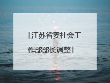 江苏省委社会工作部部长调整