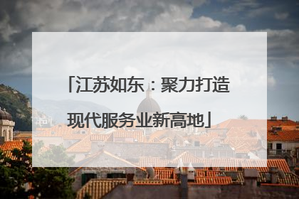 江苏如东：聚力打造现代服务业新高地