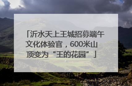 沂水天上王城招募端午文化体验官，600米山顶变为“王的花园”