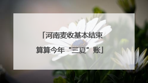 河南麦收基本结束 算算今年“三夏”账