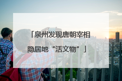 泉州发现唐朝宰相隐居地“活文物”