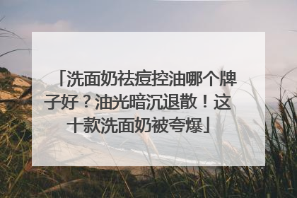 洗面奶祛痘控油哪个牌子好？油光暗沉退散！这十款洗面奶被夸爆