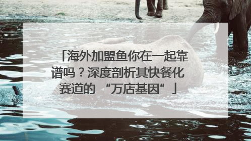 海外加盟鱼你在一起靠谱吗？深度剖析其快餐化赛道的 “万店基因”