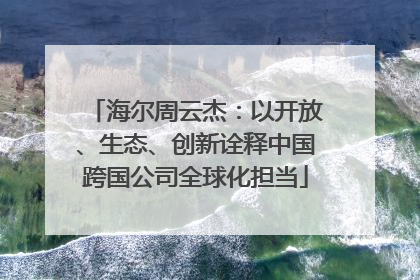 海尔周云杰：以开放、生态、创新诠释中国跨国公司全球化担当