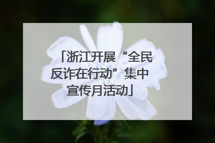 浙江开展“全民反诈在行动”集中宣传月活动