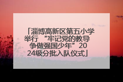 淄博高新区第五小学举行 “牢记党的教导 争做强国少年”2024级分批入队仪式