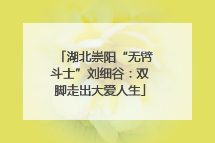 湖北崇阳“无臂斗士”刘细谷：双脚走出大爱人生