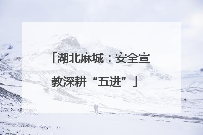 湖北麻城：安全宣教深耕“五进”