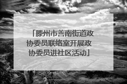 滕州市善南街道政协委员联络室开展政协委员进社区活动