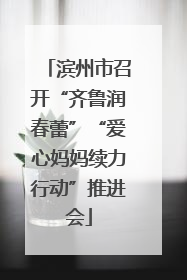 滨州市召开“齐鲁润春蕾”“爱心妈妈续力行动”推进会