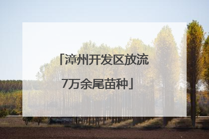 漳州开发区放流7万余尾苗种