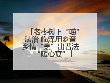 老枣树下“唠”法治 临泽用乡音乡情“烹”出普法“暖心宴”