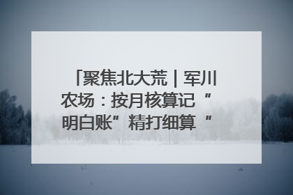 聚焦北大荒｜军川农场：按月核算记“明白账”精打细算“过紧日子”