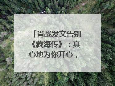肖战发文告别《藏海传》：真心地为你开心，有这么多人懂你，导演回应“是否有第二季”