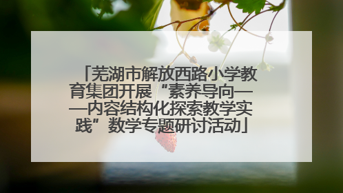 芜湖市解放西路小学教育集团开展“素养导向——内容结构化探索教学实践”数学专题研讨活动
