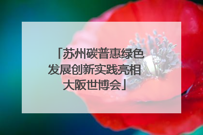 苏州碳普惠绿色发展创新实践亮相大阪世博会