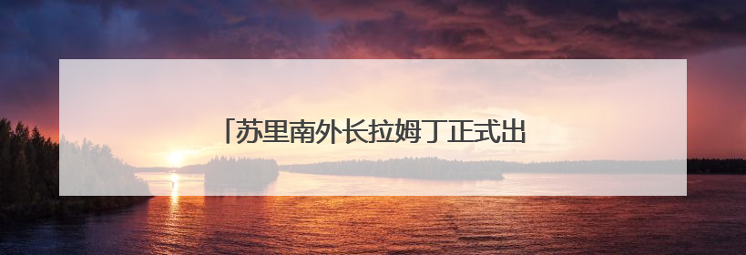 苏里南外长拉姆丁正式出任美洲国家组织秘书长