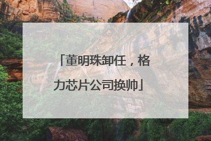 董明珠卸任，格力芯片公司换帅