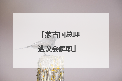 蒙古国总理遭议会解职