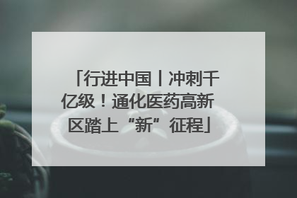 行进中国丨冲刺千亿级！通化医药高新区踏上“新”征程