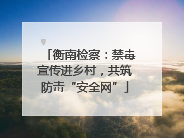 衡南检察：禁毒宣传进乡村，共筑防毒“安全网”