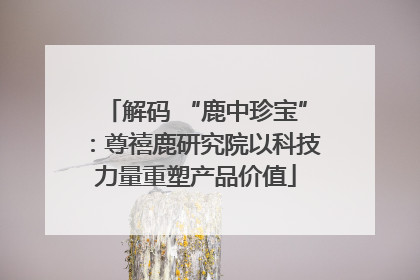 解码 “鹿中珍宝”：尊禧鹿研究院以科技力量重塑产品价值