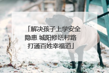 解决孩子上学安全隐患 城阳修缮村路打通百姓幸福道