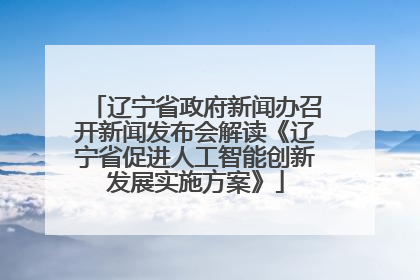 辽宁省政府新闻办召开新闻发布会解读《辽宁省促进人工智能创新发展实施方案》