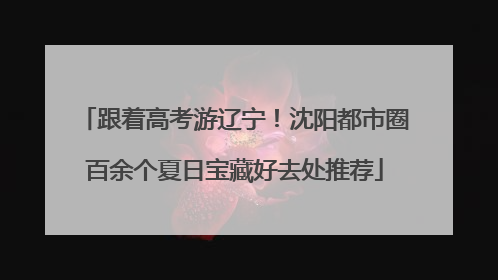 跟着高考游辽宁！沈阳都市圈百余个夏日宝藏好去处推荐