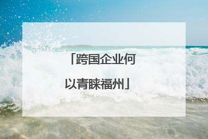 跨国企业何以青睐福州