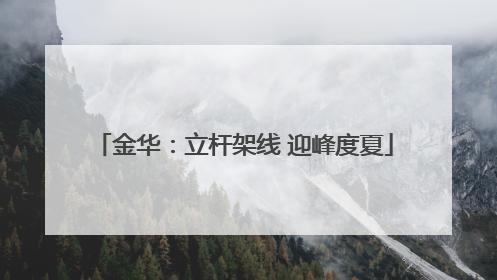 金华：立杆架线 迎峰度夏