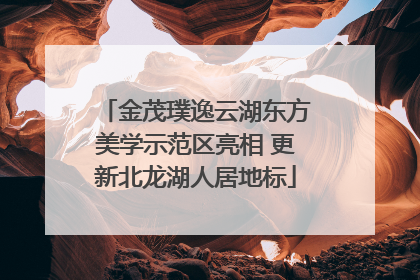 金茂璞逸云湖东方美学示范区亮相 更新北龙湖人居地标