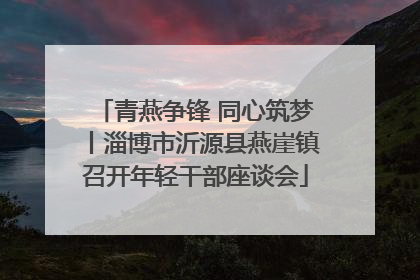青燕争锋 同心筑梦丨淄博市沂源县燕崖镇召开年轻干部座谈会